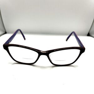 Marchon NYC Eyeglasses Downtown Ailey 604 Designer Frames Only Purple 54-16-135